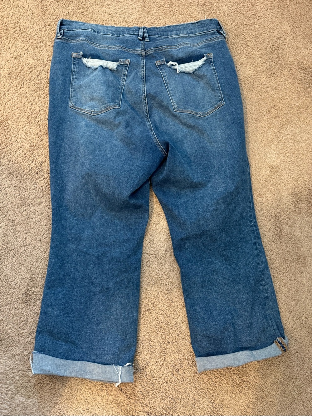 Good American Always Fits Plus High-Rise Blue Denim Straight Jeans - Picture 2 of 5